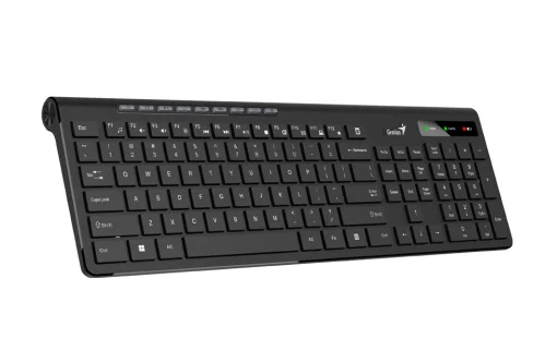 Cod. G:212 Teclado Wireless Genius SlimStar 7230 / 2.4GHz / ergonómico / Multimedia / teclas chocolate / Español / Black