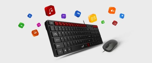 Cod. G:184  Kit Genius Teclado Slim + Mouse 1000DPI SlimStar C126 /USB/Español
