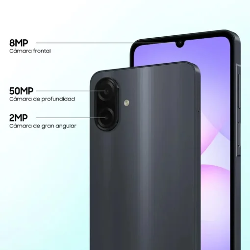 Cod. 337 Samsung Galaxy A07 4G LTE Dual-SIM / Hello G99 / 4GB Ram/128GB Alm. / 6.7" HD+ / Cam 50.0MP / 8MP frontal / Android 15 / Carga r&aacute;pida 25W, Bater&iacute;a 5000mAh / IP54 / Violeta