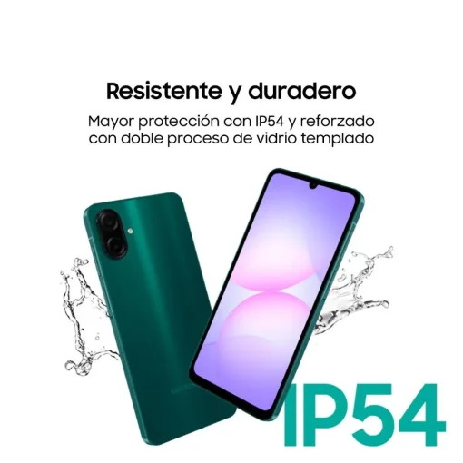 Cod. 337 Samsung Galaxy A07 4G LTE Dual-SIM / Hello G99 / 4GB Ram/128GB Alm. / 6.7" HD+ / Cam 50.0MP / 8MP frontal / Android 15 / Carga r&aacute;pida 25W, Bater&iacute;a 5000mAh / IP54 / Violeta