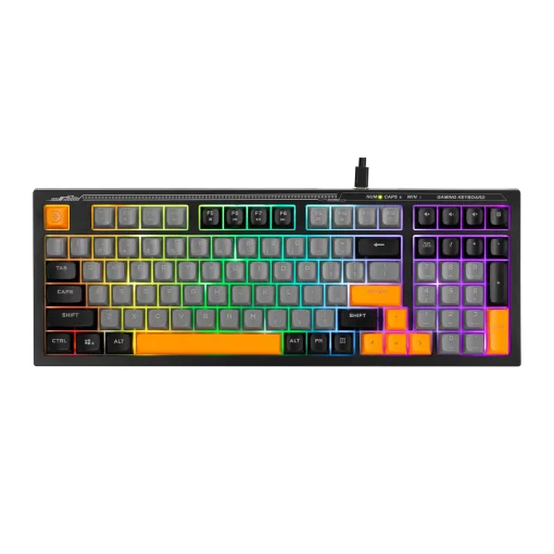 Cod. 286 Teclado Marvo Soldat S50B (K638B) / Silencioso / Retroiluminado vibrante mixtos / FN Multimedia / anti-ghosting 19 teclas / 98 teclas Espa&ntilde;ol