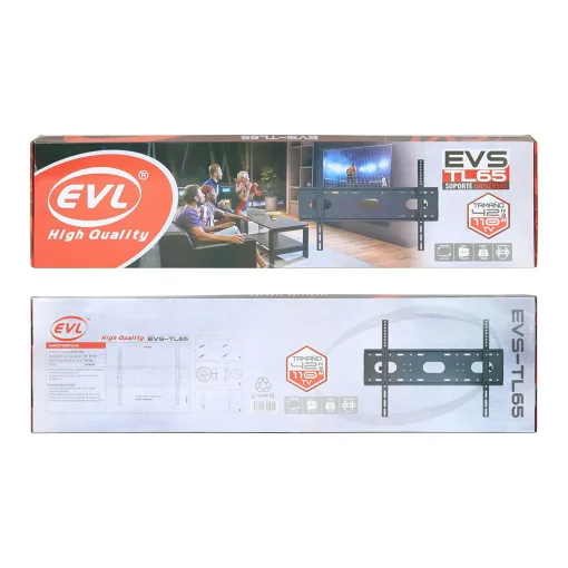 Cod. 1182  Soporte de TV EVL EVS-TL65 (T42110) / 42" a 110" / VESA:&nbsp;750x500mm / Inclinaci&oacute;n &plusmn;15&deg; / acero grueso / soporta hasta 100Kg. (220lbs)