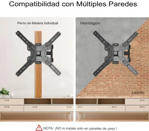 Cod. 1149 Soporte para&nbsp;TV plegable HBX400 de 14" a&nbsp;65" hasta 36.5Kg. / VESA hasta 400x400mm