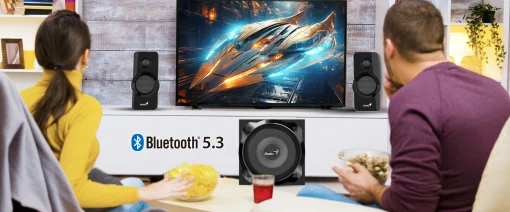 Cod. G:234 Parlantes Genius SW-2.1 1850 BT / Bluetooth 5.3 / 50W(RMS) Subwoofer 25W, Satélites 2*12,5W / Control remoto