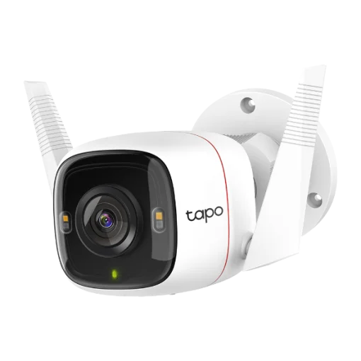 Cod. 226 Cámara TP-Link Tapo C320WS Wi-Fi P/Exterior / Calidad 2K QHD / Visión Nocturna a Color / detector de movimiento / Audio bidireccional / Alarma (Luz y Sonido) / Soporta microSD hasta 256GB /Compatible con Asistente de Google y Amazon Alexa. / IP66