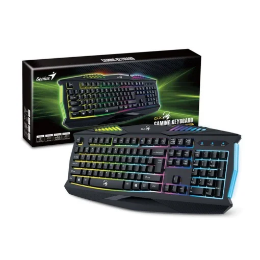 Cod. G:210 Teclado Gaming Genius Scorpion K220 / USB / Retroiluminación brillante	7 colores / diseño duradero / resistente a salpicaduras / Español
