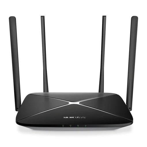 Cod. 091 Router Wireless Doble Banda TP-LINK-MERCUSYS AC12G V2 /1300 Mbps/2.4GHz-5GHz/3 puertos LAN Gigabit/ 1 Puerto WAN Gigabit/ 4 Antenas omnidireccionales fijas 5dBi