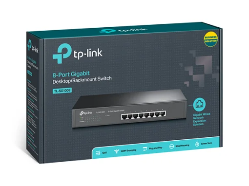 Cod.029 SWITCH TP-LINK DESKTOP/RACK 10/100/1000MBPS 8-PORT GIGABIT GIGABIT/TL-SG1008