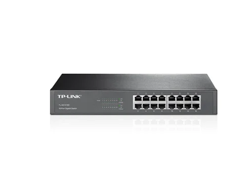Cod.017 Switch Desktop/Rackmount Gigabit TP-LINK TL-SG1016D/ 16 Puertos RJ45 10/100/1000Mbps/ Sin ventilador