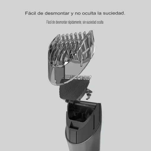 Cod. 1047 Cortadora de cabello Hyundai PHT-048 / Bat. 350mAh / Carga USB 1.5h, uso 40 min. / resistente al agua (IPX6) / 2*limitadores de cabello