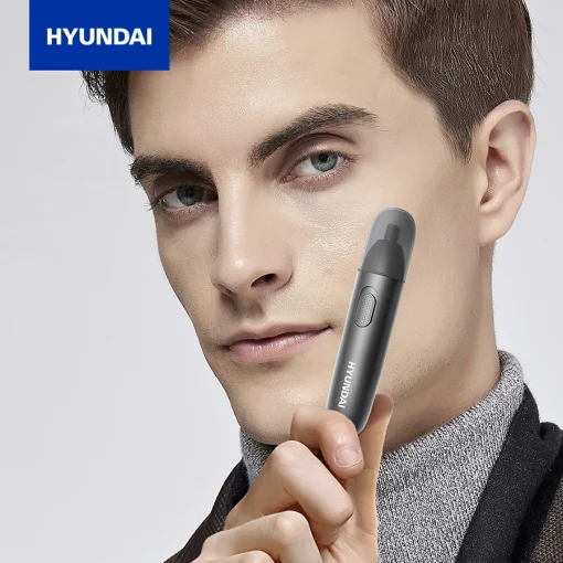 Cod. 1048 Cortador de vello nasal  360° Hyundai FC-032  / Bat. litio 120 mAh / Carga USB 50 min., uso 50 min. / 7500 RPM
