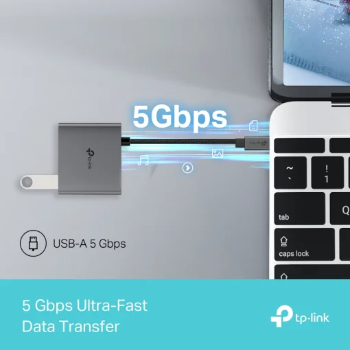 Cod. B:378 Hub TP-LINK UH3020C 3 en 1 / USB-C a 1*HDMI 4K@60Hz, 1*USB-C PD (Carga r&aacute;pida 100W), 1*USB-A 3.0 5 Gbps. / Compatible: Windows&reg;, Mac OS, Linux, iPadOS, iOS, Android, Chrome OS y NintendoOS. / Plug &amp; play