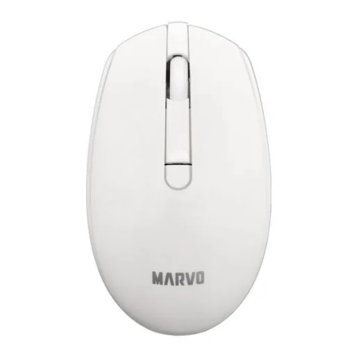 Cod. 250 Kit Marvo Wireless WS005 WH, Teclado + Mouse óptico 1600DPI, 4 botones / 2.4GHz / F. Multimedia / Silencioso / Ergonómico
