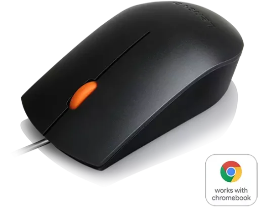 Cod. L:302 Mouse LENOVO 300 GX30M39704 / 3 botones / 1600DPI / cable 1.80m / USB / Negro