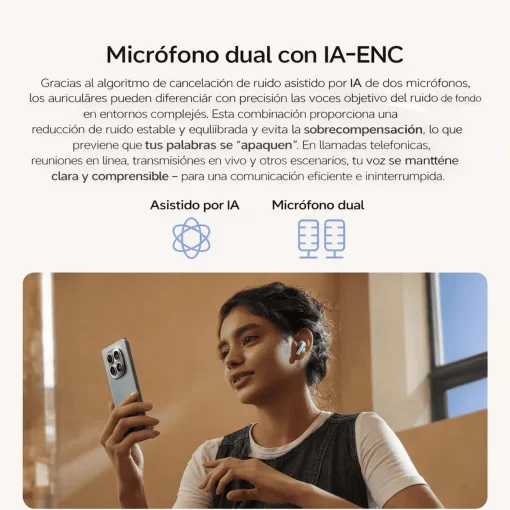 Cod. 141 Audifonos Redmi Buds 8 Lite (Azul) / Bluetooth&reg;&nbsp;5.4&nbsp;/ Woofer potente (14,2&nbsp;mm) / Anulaci&oacute;n de ruido IA (activa 42&nbsp;dB) / Llamadas claras AI ENC doble micr&oacute;fono / Carga R&aacute;pida aud. / (36H) / USB-C / IP54