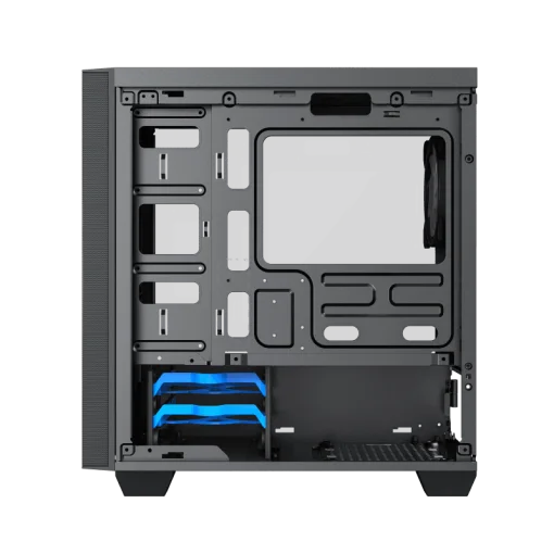 Cod. 143 Case Gaming GAMEMAX Aero Mini Eco / MATX / Panel frontal Mesh / tapa lateral vidrio templado / USB3.0 + USB 2.0 / HD audio / Incluye 4*ventiladores Black 12cm