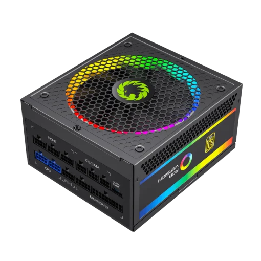 Cod. 161 Fuente de Poder GAMEMAX RGB-850 PRO BK / Modular / 850WATTS / Certificada 80+ Gold / Compatible NVIDIA Series RTX / AMD RT-RX (ATX 12V 2.31, EPS 12V 2.92) / 14CM ARGB FAN Silencioso (25 Modos de iluminaci&oacute;n) Aura SYNC ASUS, GIGABYTE, MSI