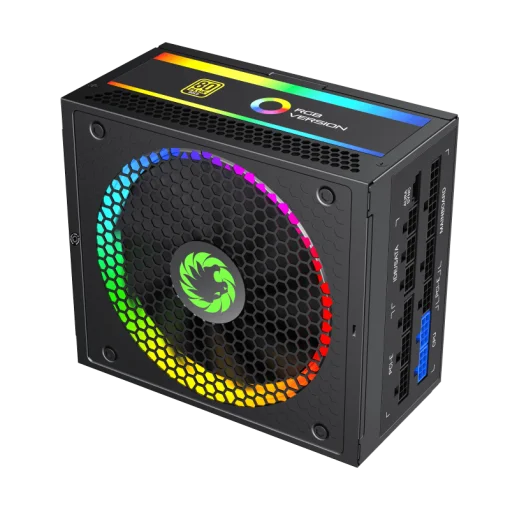 Cod. 161 Fuente de Poder GAMEMAX RGB-850 PRO BK / Modular / 850WATTS / Certificada 80+ Gold / Compatible NVIDIA Series RTX / AMD RT-RX (ATX 12V 2.31, EPS 12V 2.92) / 14CM ARGB FAN Silencioso (25 Modos de iluminaci&oacute;n) Aura SYNC ASUS, GIGABYTE, MSI