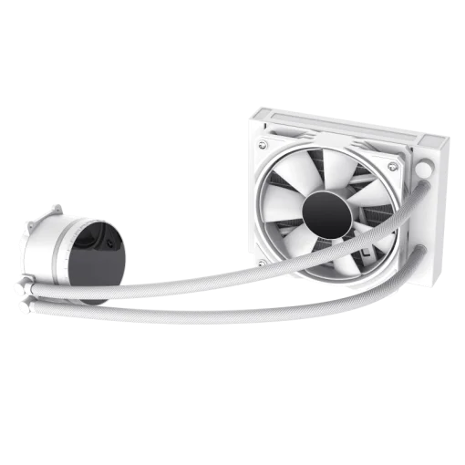 Cod. 165 Sistema de Enfriamiento Líquido GAMEMAX ICEBURG 120 White / FAN 1*120MM PWM / Sincronización ARGB AURA Sync / Conector 5V, 3 pines / 12V 4 pines / Compatible Intel 13va. Gen. LGA 1700 / AMD AM5 / ARGB