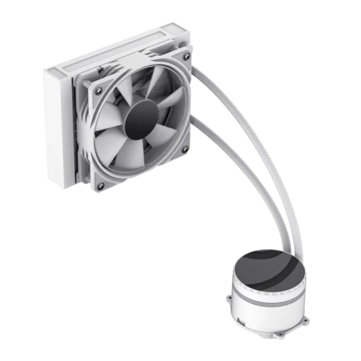 Cod. 165 Sistema de Enfriamiento Líquido GAMEMAX ICEBURG 120 White / FAN 1*120MM PWM / Sincronización ARGB AURA Sync / Conector 5V, 3 pines / 12V 4 pines / Compatible Intel 13va. Gen. LGA 1700 / AMD AM5 / ARGB