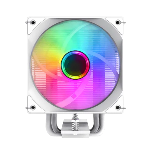 Cod. 154  Air cooler CPU GAMEMAX Sigma 550 Infinity WH / 5*tubos térmicos / TDP 220W / efecto de luz de espacio infinito / Compatible: Intel Intel LGA1851/1700/115X/1366 y AMD AM5/AM4 / AURA SYNC 3 pines (M/F), PWM 4 pines