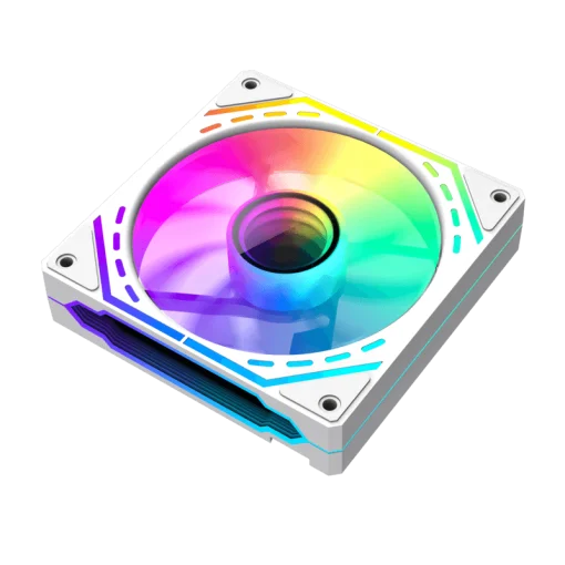 Cod. 376 Kit GAMEMAX Case Infinity White / lateral y frontal vidrio templado / doble c&aacute;mara / USB Tipo-C + USB 3.0, HD audio / sin fuente / Blanco / Incluye P/Armar 4*fans ARGB 120mm + Controlador RGB AURA Sync + CR