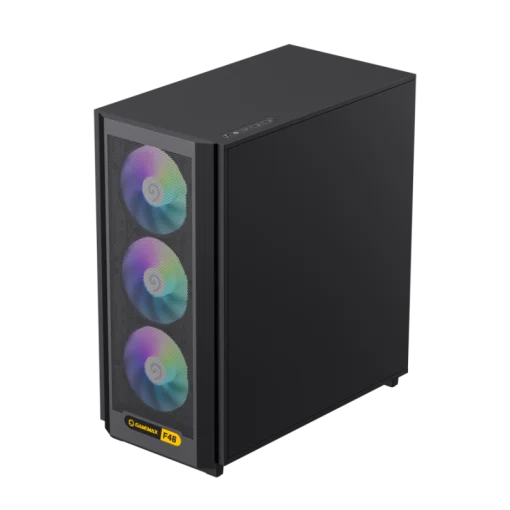 Cod. 356 Case GAMEMAX F46 BK / ATX&nbsp;/ 1*USB-C, 2*USB3.0 / frontal Mesh Optimizado P/Flujo de Aire y lat. vidrio templado&nbsp;/ admite refri. l&iacute;quida 360&deg; &amp; VGA 350mm / M&oacute;dulo I/O intercambiables / Incluye 4*Fans ARGB 120mm