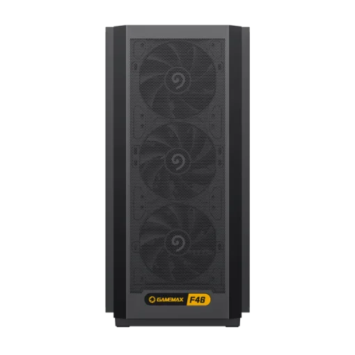 Cod. 370 Case GAMEMAX F46 DARK / ATX&nbsp;/ 1*USB-C, 2*USB3.0 / frontal Mesh Optimizado P/Flujo de Aire&nbsp;y marco de acero&nbsp;/ admite refri. l&iacute;quida 360&deg; &amp; VGA 350mm / M&oacute;dulo I/O intercambiables / Incluye 4*Fans120mm