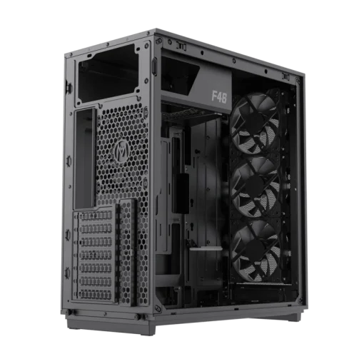 Cod. 370 Case GAMEMAX F46 DARK / ATX&nbsp;/ 1*USB-C, 2*USB3.0 / frontal Mesh Optimizado P/Flujo de Aire&nbsp;y marco de acero&nbsp;/ admite refri. l&iacute;quida 360&deg; &amp; VGA 350mm / M&oacute;dulo I/O intercambiables / Incluye 4*Fans120mm