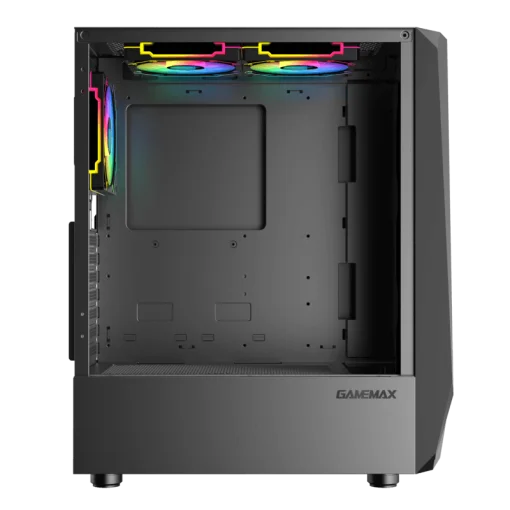 Cod. 321 Case GAMEMAX Time Bandit / frontal Espejo Infinito + Tiras ARGB y Panel lateral Vidrio templado / 1*USB3.0 + 2*USB2.0 / Audio HD / Incluye: 3*ventiladores 12mm. ARGB + Controlador ARGB PWM de 6 puertos