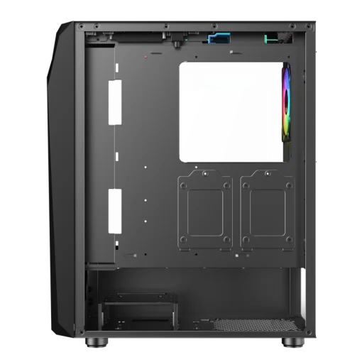 Cod. 321 Case GAMEMAX Time Bandit / frontal Espejo Infinito + Tiras ARGB y Panel lateral Vidrio templado / 1*USB3.0 + 2*USB2.0 / Audio HD / Incluye: 3*ventiladores 12mm. ARGB + Controlador ARGB PWM de 6 puertos