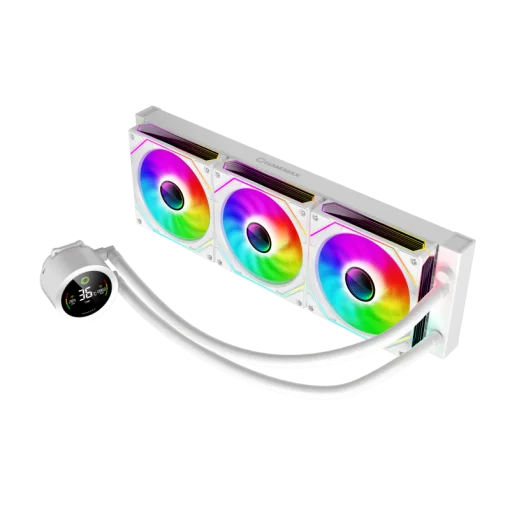 Cod. B:170 Enfriamiento L&iacute;quido GAMEMAX ICEBURG 360 Digital WH / FAN 3*120MM PWM / TDP 290W / Pantalla digital de temperatura / Sincronizaci&oacute;n ARGB AURA Sync / Compatible Intel LGA1700 y AMD AM5