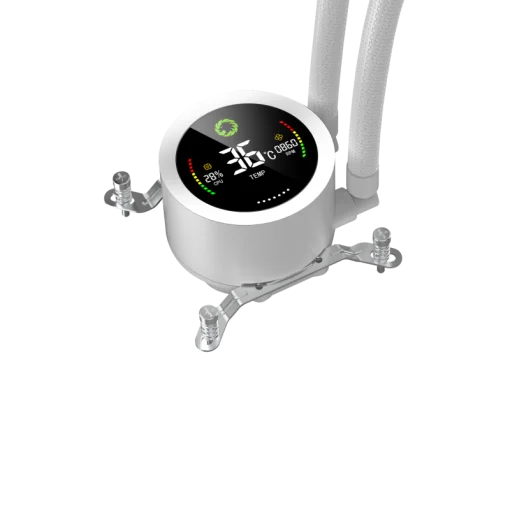 Cod. B:170 Enfriamiento L&iacute;quido GAMEMAX ICEBURG 360 Digital WH / FAN 3*120MM PWM / TDP 290W / Pantalla digital de temperatura / Sincronizaci&oacute;n ARGB AURA Sync / Compatible Intel LGA1700 y AMD AM5