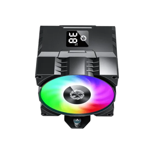 Cod. 160  Air Cooler CPU GAMEMAX Gamma90 Digital BK ARGB / Pantalla digital de temperatura / 4*tubos térmicos  / Compatible: Intel LGA1851/1700/1366/1200/1115X y AMD AM5/AM4 / AURA SYNC, PWM 4 pines