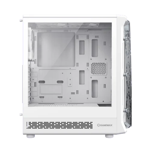 Cod. 355 Case GAMEMAX Starlight 2 AW / ATX / USB-C, USB3.0, USB2.0 / lat. vidrio templado y Fron. Diseño de panel acrílico transparente / Bloqueo interruptor de niños / admite refri. líquida 360° &amp; VGA 330mm / Incluye 6*Fans ARGB 120mm