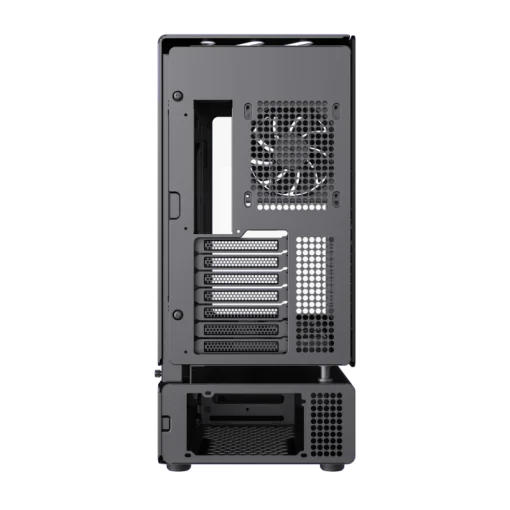 Cod. 318 Case GAMEMAX N80 BK / vidrio Curvo templado panorámico / Diseño modular desmontable: / 1*USB3.0 + 1*Tipo-C Gen2 / audio HD / Montaje vertical de tarjeta GPU / Refrigeración integral: cobertura de 270: 6*ventiladores 12mm. ARGB + HUB Fan PWM ARGB