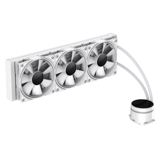 Cod.172 Sistema de Enfriamiento Líquido GAMEMAX ICEBURG 360 Infinity WH / FAN 3*120MM PWM / Sincronización ARGB AURA Sync / Conector 5V, 3 pines / 12V 4 pines / Compatible Intel LGA 1700 / AMD AM5 / ARGB