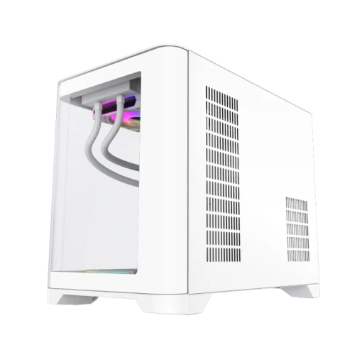 Cod. 347 Case GAMEMAX HYPE-M WH / M-ATX&nbsp;/ 1*USB3.0, 2*USB2.0 / vidrio templado curvo panor&aacute;mico /&nbsp;admite tarjetas NVIDIA Serie 4000 &amp; refri. l&iacute;quida 360&deg; / Incluye 3*Fans 120mm&nbsp;ARGB + Controlador PWM ARGB HUB