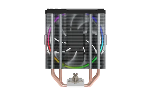 Cod. B:144 Air Cooler CPU GAMEMAX GAMMA 500 Rainbow /efecto LED RGB arcoiris / Conector para controladora V 3 Pines / 5 piezas de cobre hdt – carcasa y ventilador de aluminio/ compatible: Intel LGA1700/1200/115X/775 y AMD AM5/AM4
