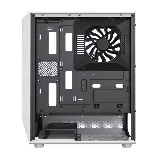 Cod. 350 Case GAMEMAX Vista COC AW WH/ ATX / USB-C, USB3.0, USB2.0 / panorámica de 262° vidrio templado / Arquitectura de refrigeración y overclocking COC 1*Turbo Fan P/MB / Incluye 5*Fans 120mm ARGB