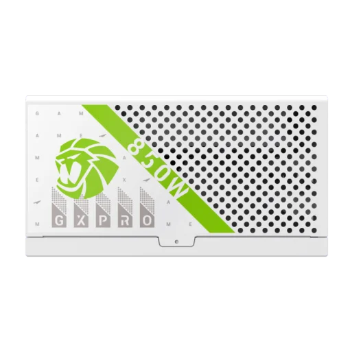 Cod. 157 Fuente de Poder GAMEMAX GX850 PRO WH (ATX3.1 PCIe5.1) Modular / 850Watts / Certificada 80 Plus Gold / Compatible ATX3.1 y PCIe5.1 (conexi&oacute;n 12V-2x6 P/tarjetas GPU RTX40) /135MM Ventilador /100-240V / ATX