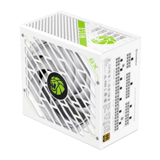 Cod. 157 Fuente de Poder GAMEMAX GX850 PRO WH (ATX3.1 PCIe5.1) Modular / 850Watts / Certificada 80 Plus Gold / Compatible ATX3.1 y PCIe5.1 (conexi&oacute;n 12V-2x6 P/tarjetas GPU RTX40) /135MM Ventilador /100-240V / ATX