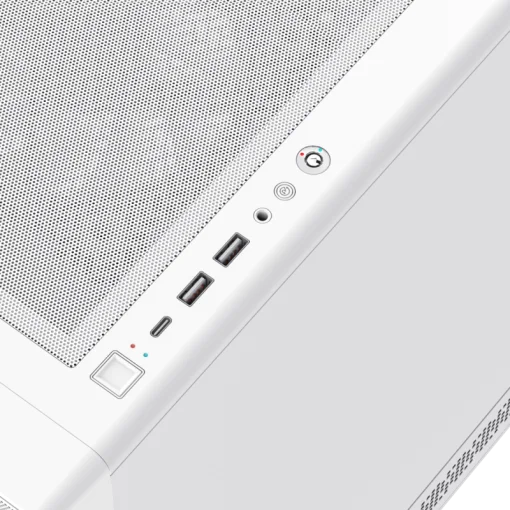 Cod. G:395 Case GAMEMAX Storm 2 MW / M-ATX / USB-C, USB3.0 / lat. vidrio templado, Diseño Frontal panel Mesh ABS / Bloqueo interruptor de niños / admite VGA 330mm / Incluye 4*Fans ARGB 120mm