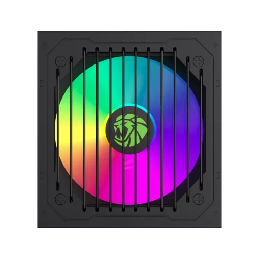 Cod. 140 Fuente de Poder GAMEMAX VP-600-M-RGB BK&nbsp;/ Semi-Modular / Certificado 80 Plus Bronze / 600Watts / 12CM Ventilador RGB / ATX P/PC