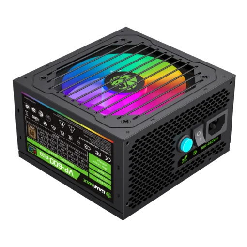 Cod. 137  Fuente de Poder GAMEMAX VP-600 RGB/ Certificado 80 Plus Bronze / 600Watts / 12CM Ventilador / ATX P/PC>