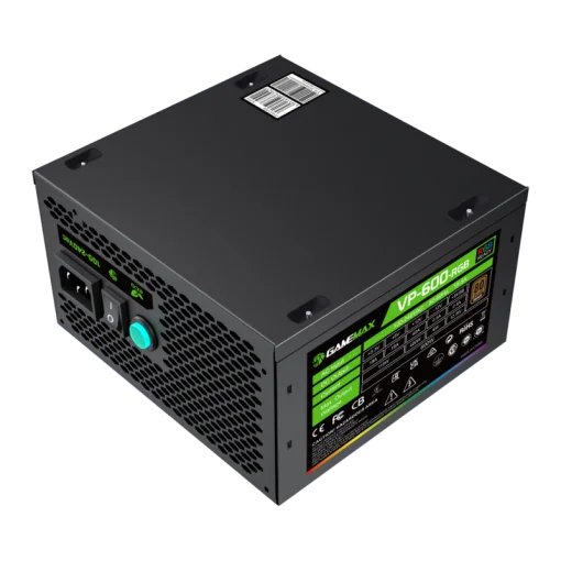 Cod. 137  Fuente de Poder GAMEMAX VP-600 RGB/ Certificado 80 Plus Bronze / 600Watts / 12CM Ventilador / ATX P/PC>