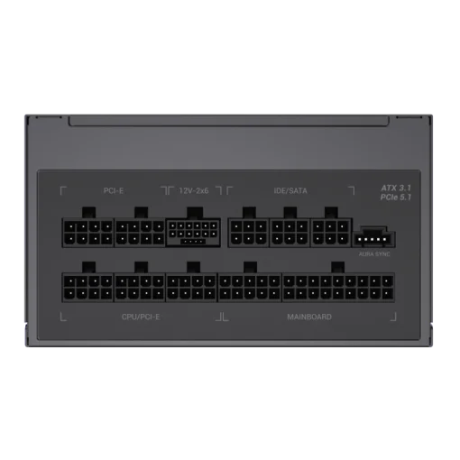 Cod. 166  Fuente de Poder GAMEMAX RGB-SMART 850 PRO (ATX3.1 PCIe5.1) BK / Full Modular / 850WATTS / Certificada 80+ Gold / Compatible ATX3.1 y PCIe5.1 (EPS 12V 2.92 P/ultima tarjetas RTX 40/50) / 14CM ARGB FAN (25 Modos de iluminaci&oacute;n) Aura SYNC ASUS, GIG