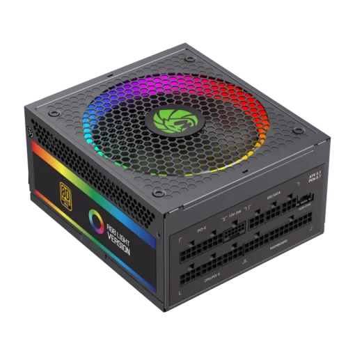 Cod. 166  Fuente de Poder GAMEMAX RGB-SMART 850 PRO (ATX3.1 PCIe5.1) BK / Full Modular / 850WATTS / Certificada 80+ Gold / Compatible ATX3.1 y PCIe5.1 (EPS 12V 2.92 P/ultima tarjetas RTX 40/50) / 14CM ARGB FAN (25 Modos de iluminaci&oacute;n) Aura SYNC ASUS, GIG