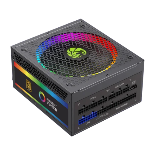 Cod. 160 Fuente de Poder GAMEMAX RGB-750 PRO BK / Modular / 750WATTS / Certificada 80 Plus Gold / 14CM ARGB FAN (25 Modos de iluminaci&oacute;n)&nbsp;Aura SYNC ASUS, GIGABYTE, MSI ASRock