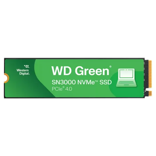 Cod. SN:522 SSD WD Green&trade; SN3000 M.2 500GB / 5.000MB/s Lectura y escritura 4.100MB/s / 2280 / PCIe Gen4 x4, NVMe&trade;